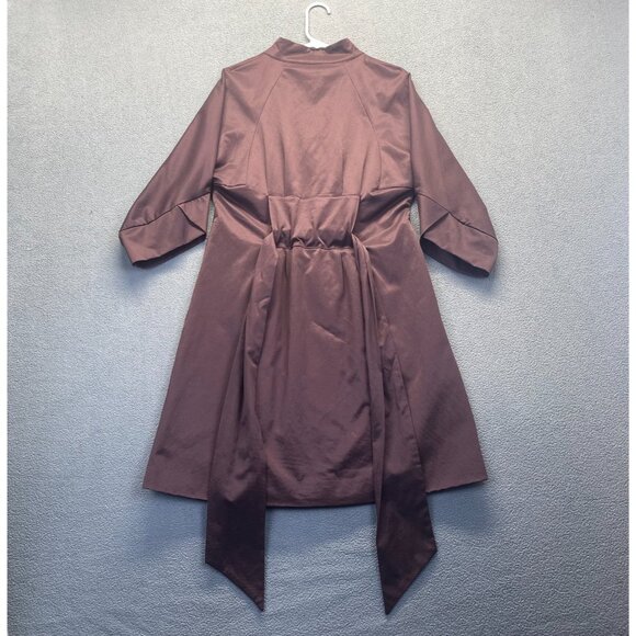 VERTIGO PARIS - Designer lined Brown trench coat, size M Dry Clean - Picture 3 of 10